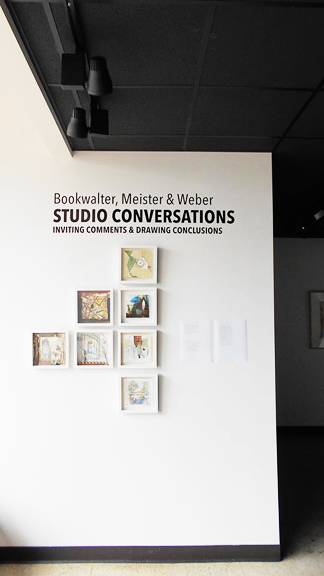 View of Studio Conversations at the University of St. Francis Gallery, Joliet, Illinois, 2015