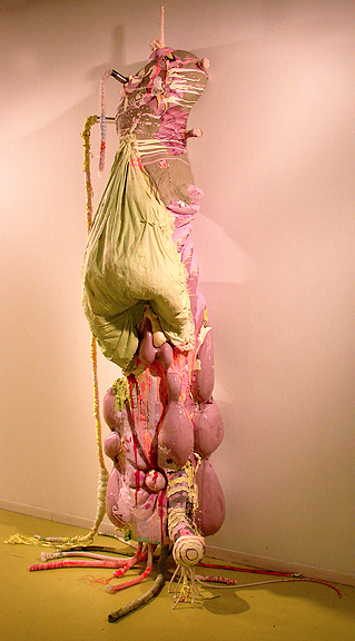 Nancy Lu Rosenheim Thitpok with Lianas and Arched Back , 2015  Polystyrene, epoxy resin and mixed media, 120”x39”x31” 