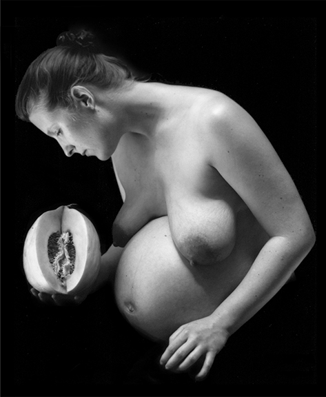 Barbara Ciurej & Lindsay Lochman, Melon, 1995, B&W silverprint, Milwaukee